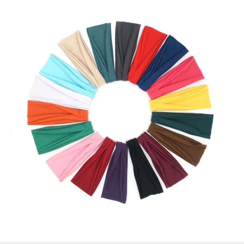 Women Cotton Head Band Fashion Hair Bands for Woman Solid Turban Twist Knitted Hairband Twisted Knotted Headwrap Accessories