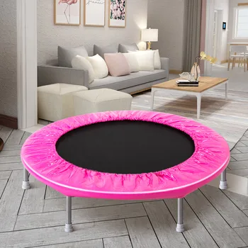 

38/45 inch Round Kids Mini Trampoline Enclosure Net Pad Rebounder Outdoor Exercise Home Toys Jumping Bed
