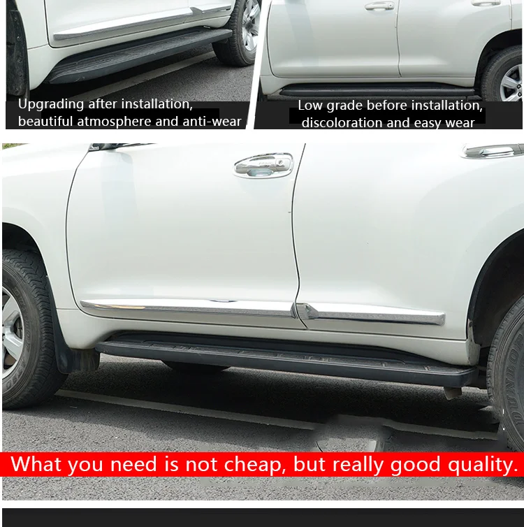 Подходит для Toyota Prado оригинальная обшивка кузова хромированная декоративная Боковая дверь формирующая внешние украшения аксессуары