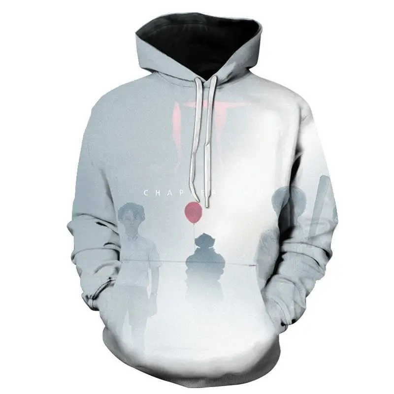 Horror Movie IT Clown 3D Printed Hoodie Sweatshirts IT Chapter Two Film Pullover Men Women Casual Streetwear Funny Hoodies - Цвет: 6213