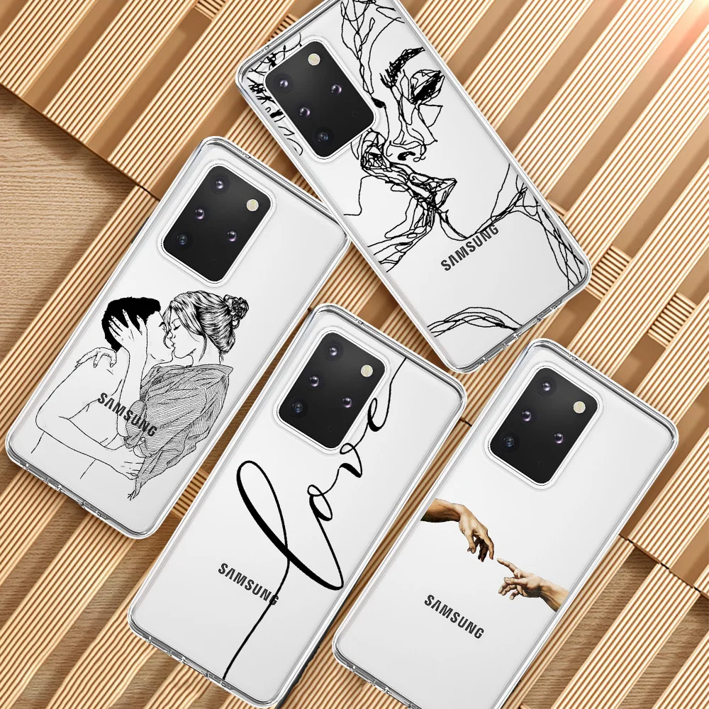 Поцелуй проведенными линиями репродукции Татуировка Love чехол для телефона Samsung