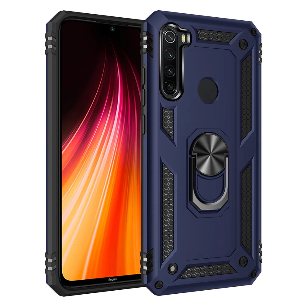 for Xiaomi Redmi Note 8T Case Cover Armor Rugged Military Shockproof Magnetic Car Holder Ring Case for Xiaomi Redmi Note 8T 8 T phone card case Cases & Covers