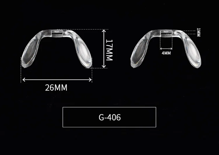 2 шт. силиконовые u-образные противоскользящие накладки для подтягивания носа для увеличения накладки для очков Солнцезащитные очки аксессуары