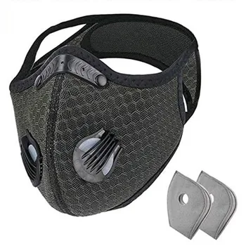 

1pcs Masks + 2pcs Filter Gasket Face Mask Dust With 2 Filters Half Face Reusable Activated Carbon Dustproof Respirator Face Mask
