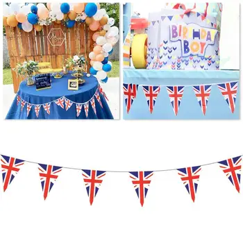 

New 8 Meters Union Jack Flag Banners String 25 United Decoration British Bunting UK Union Kingdom Garlands Banner Flag Part R9X6