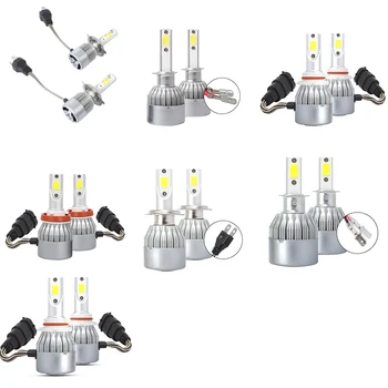 

C6 Led Car Headlight Bulbs, 2Pcs 3000K Yellow Light Led Headlight Fog Light-Bulbs 72W 8000Lm Conversion Kits Autolamps Fog Light