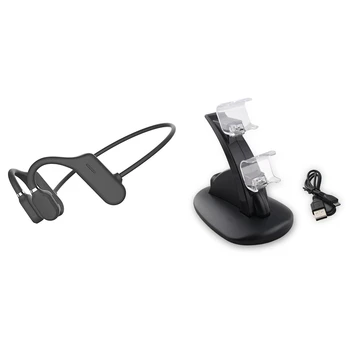 

1 Pcs for PS4 Accessories PS4 Dual USB Charger & 1 Pcs DYY-1 Wireless Sports Bluetooth Headphones