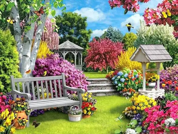 

5d Diamond Painting Landscape Diamond Embroidery Full Display Spring Full Square DIY Cross Stitch Mosaic Decor Home Handmade Art