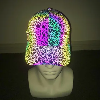 

2020 New Geometric Dazzling Reflective Baseball Caps for Men and Women Casual Hip-hop Fantasy Nightshade Hats