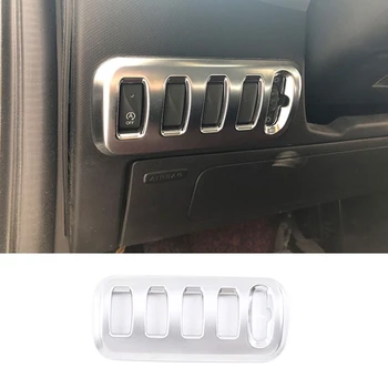 

NEW-for Mercedes Benz Smart 453 2015-2020 Car Silver ABS Headlight Switch Cover Trim Interior Car Accessories