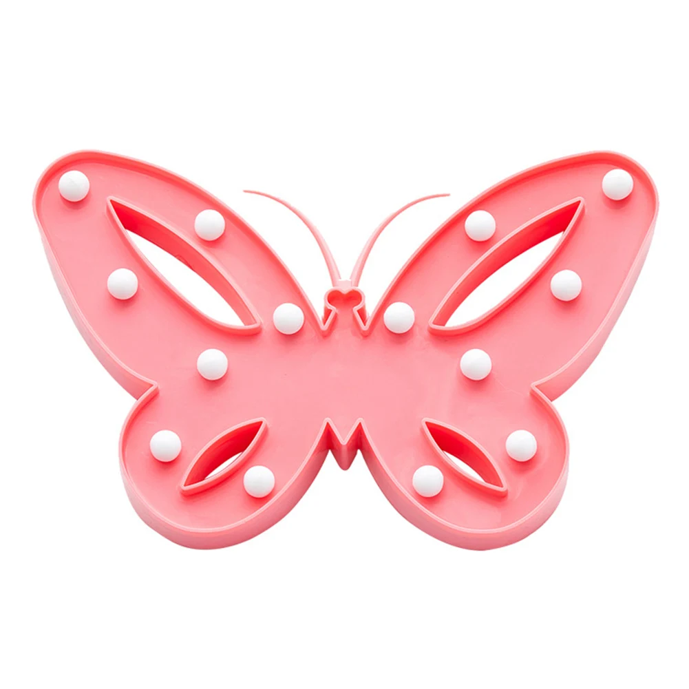 LED Marquee Desktop Home Decor Baby Kids Bedroom Night Light Indoor Party Living Room Bedside Butterfly Wall Hanging PVC Gift
