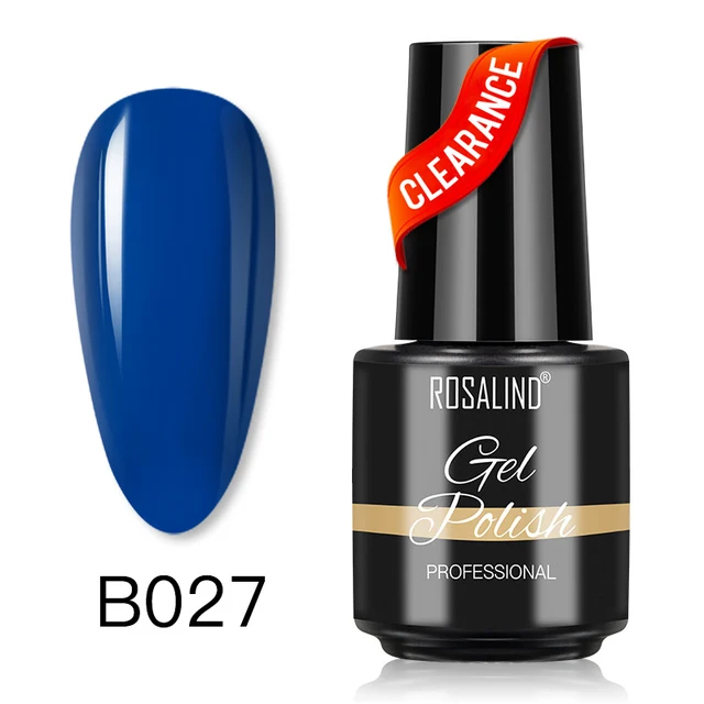 ROSALIND 7ml Gel Polish Semi Permanent Nails Gel Polish Soak Off UV LED Base Top Coat Vernis Nail Art Glitter Gel Varnish SLA-B027