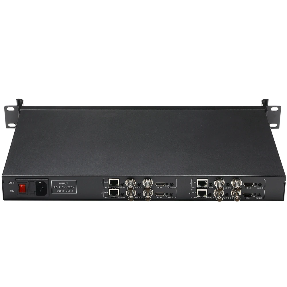 1U стеллаж для выставки товаров 4 в 1 HDMI + CVBS стерео аудио кодер IPTV Каналы HD SD sdi видео