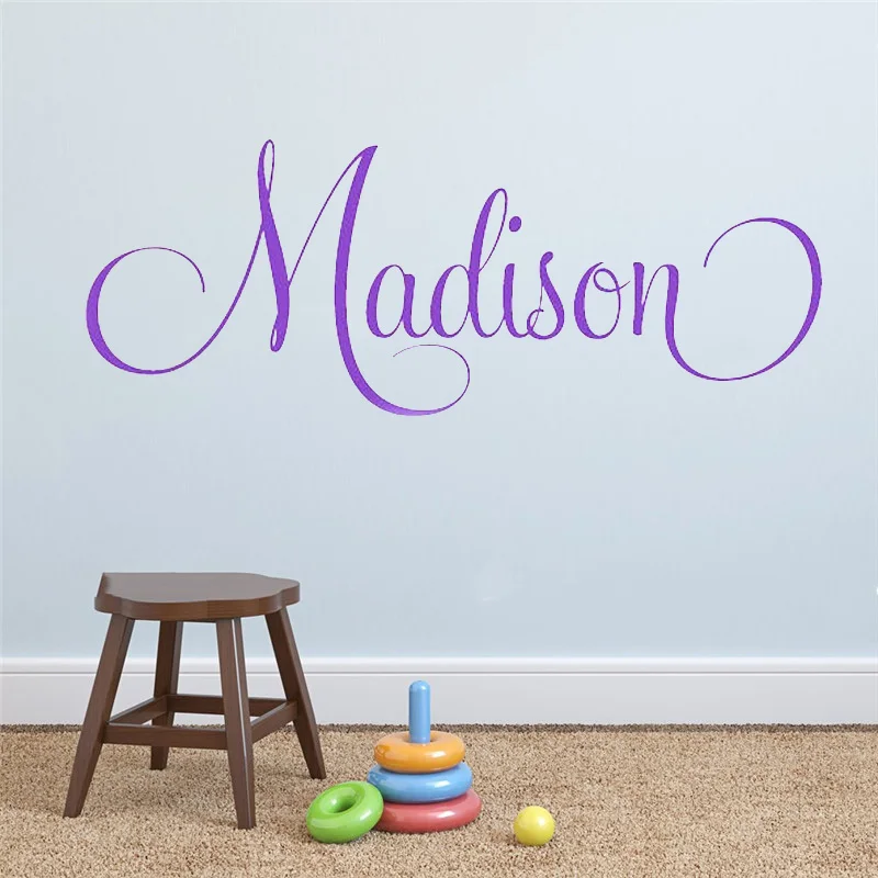 Childrens Wall Stickers For Kids Rooms Girls Name Bedroom Decor