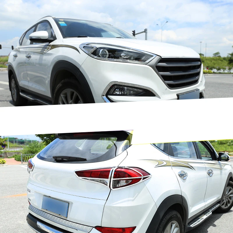

Lsrtw2017 Abs Car Headlight Frame Rear Light Trims for Hyundai Tucson 2015 2016 2017 2018 2019 2020