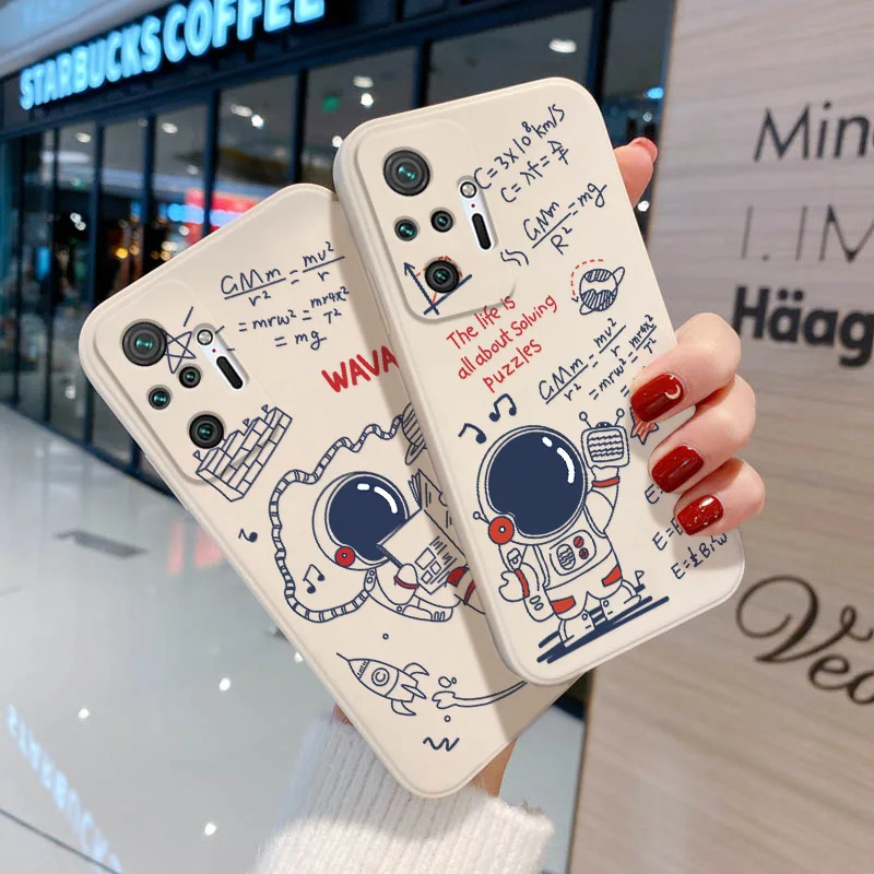 Poco X3 Pro Case Astronaut Soft Case For Xiaomi Redmi Note 10 9 Pro 8 Case Note9 Pro 11 9S 10S Little X3 9 T 9C NFC 9T 9A Cover