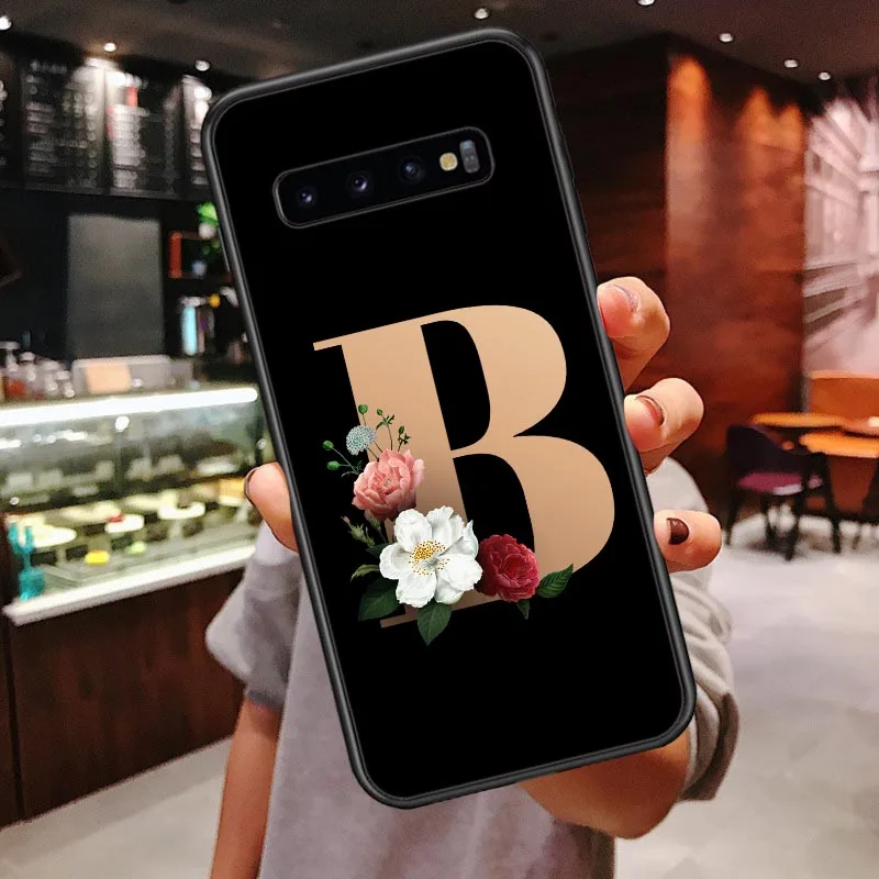 Flowers name Case For Samsung S7 Edeg S8 S9 Plus Marble Soft TPU Cover Support Wireless Charging For Samsung S10 Lite S10 Plus