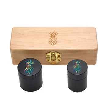 

Smoking Gift Box Set Tobacco Wooden Stash Aluminum Herb Grinder Metal Smoking Stash Storage Jar Smoke Hand Pipe Accessories
