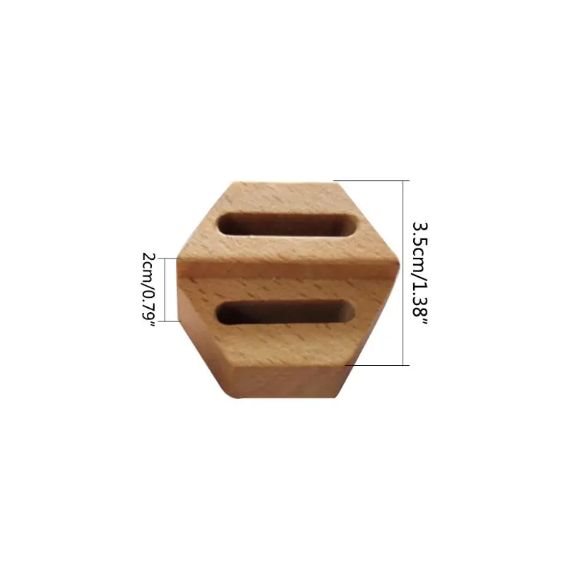 

Wooden Hexagon Ring Display Stand Couples Rings Storage Rack Jewelry Holder