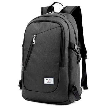 

With External USB Port Nylon Travel Adjustable Korean Style Hiking Large Capacity Zipper Closure Outdoor Sports Laptop Backpack