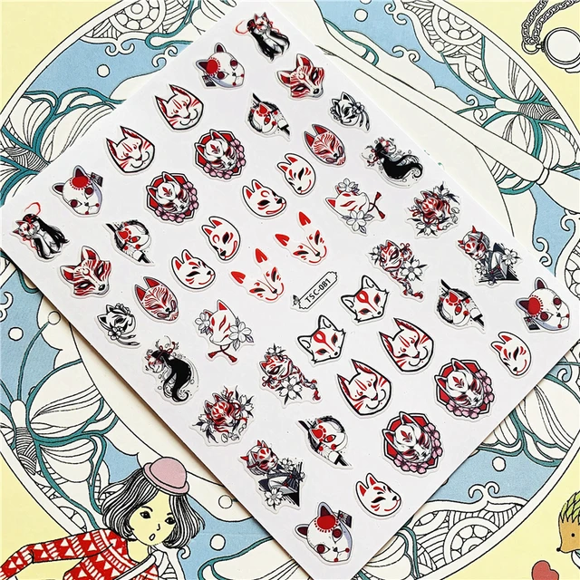 MG201011-38 WG661 Skull head snake sexy woman  3D Back glue Nail Art Stickers Decals Sliders Nail ornament decoration TSC-081 N