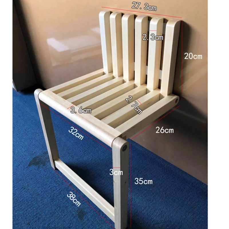 Folding Footstool Wall-mounted Wall Folding Porch Chair Door Shoe Cabinet Hidden Footstool Folding Bathroom Stool