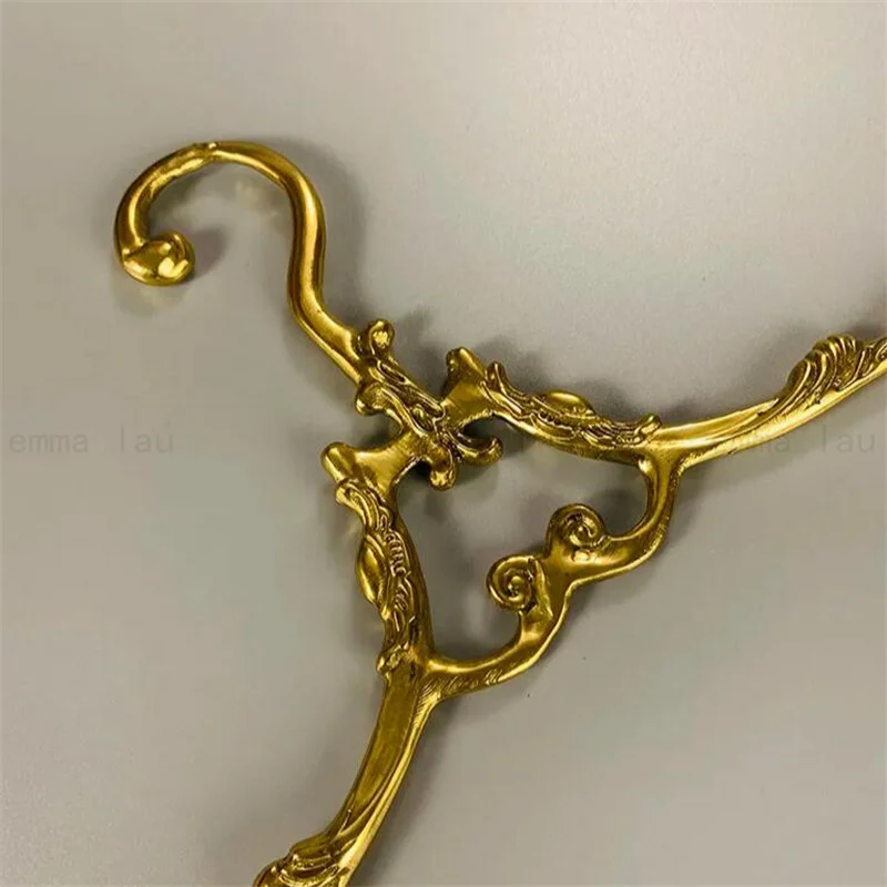 Light Luxury Retro Hanger Solid Brass Wardrobe Hanger Strong Clothes Hanger Coat Hanger Metal Rack Hanger