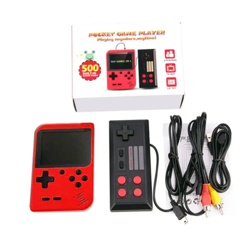 500 in 1 Retro handheld video game console portable pocket game game console Mini handheld player for children gift 500 in 1 Retro handheld video game console portable pocket game game console Mini handheld player for children gift