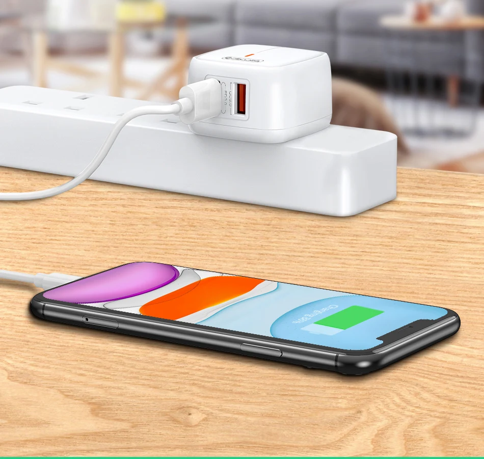 Jellico PD 18W USB Type C UK Plug Charger For iPhone 12 11 Pro Max QC3.0 Fast Charging USBC Travel Wall Charger for Samsung S10