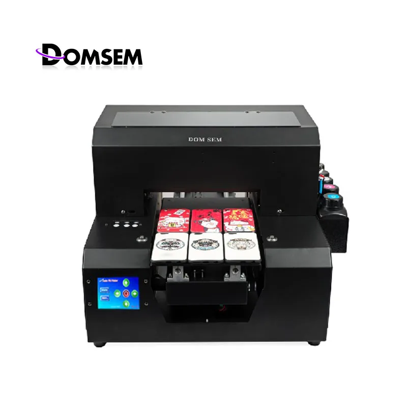 DOMSEM Малый размер УФ-принтер с оригинальным от EPSON R330 электрическая Печатающая головка для своими руками, на заказ чехол для телефона визитная карточка