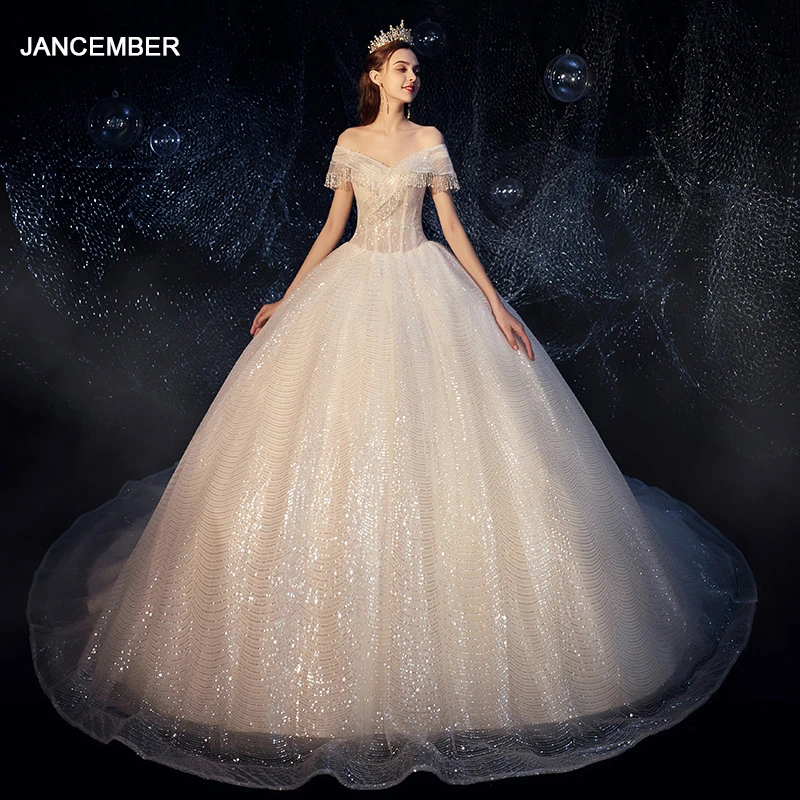 JKM050 Lace Up Back Floor Length Ball Gown Wedding Dresses Beading Appliques Organza Real Photos пляжное платье | Свадьбы и