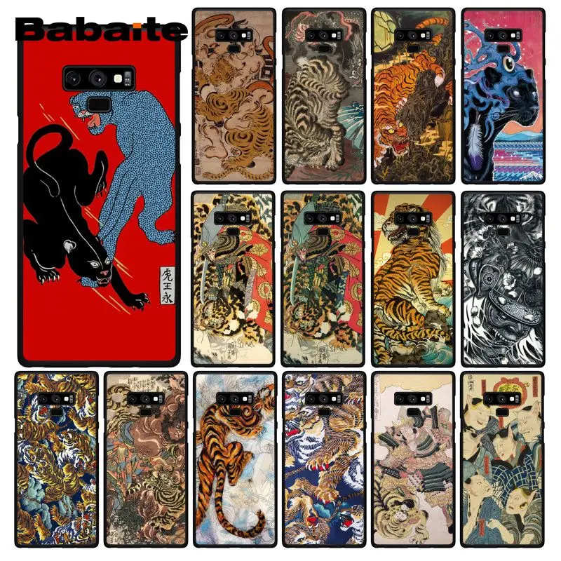 Babaite Japanese ukiyo-e Art Panther leopard Tiger Phone Case For Samsung Galaxy A50 S10 Plus Note9 Note8 7 10 Pro | Мобильные