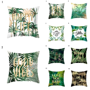 

Tropical Leaf Cactus Monstera Cushion Cover Polyester Throw Pillows Sofa Home Decor Decoration Decorative Pillowcase Wholesale