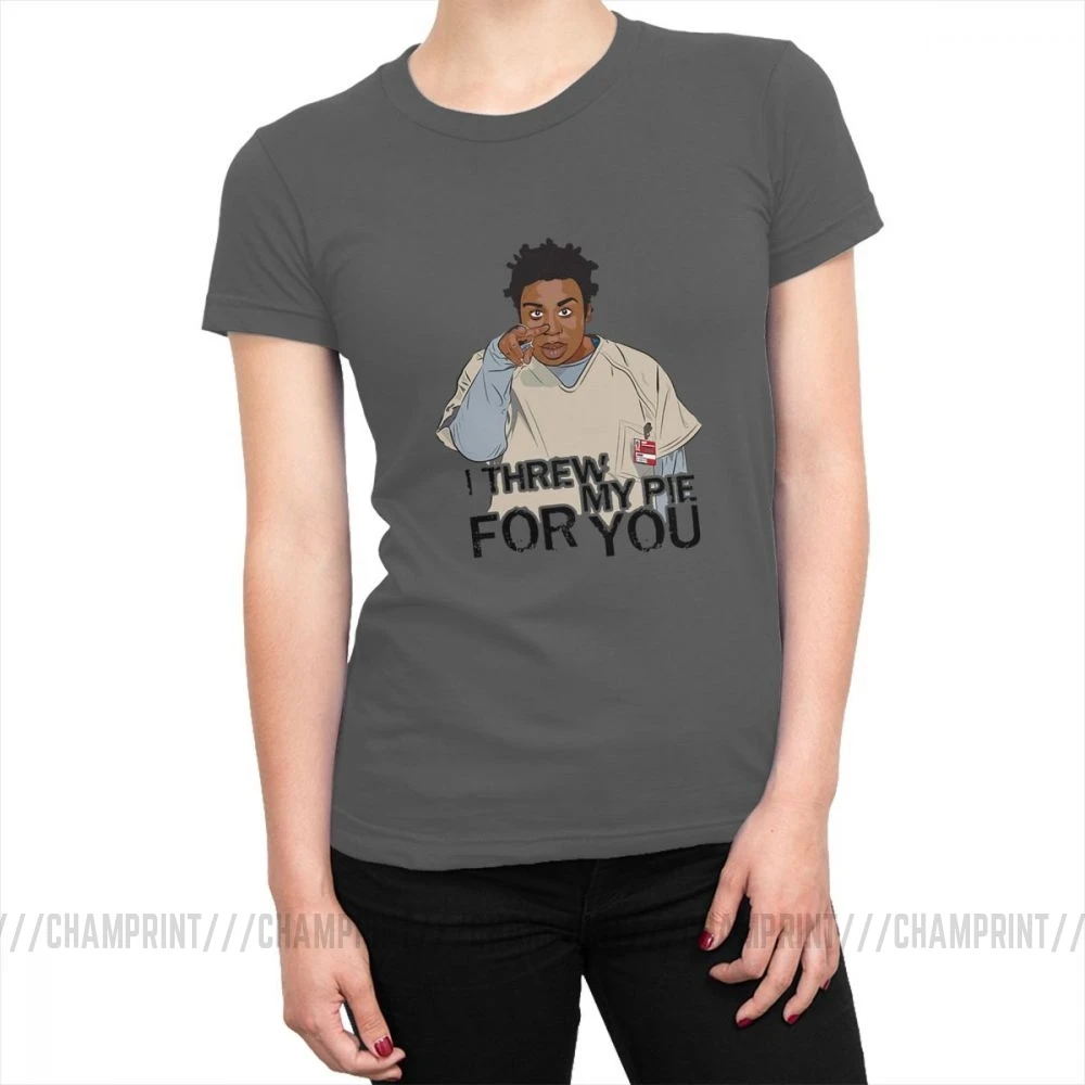 Crazy Eyes/футболки с надписью «I thurd My Pie For You», женские футболки в стиле панк Orange Is The New Black OITNB, футболки в стиле Харадзюку, женская одежда - Цвет: Темно-серый