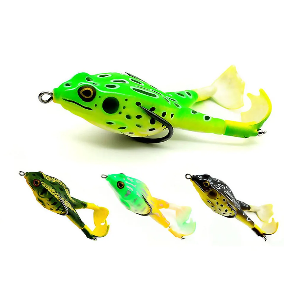 Double Propeller Frog Soft Baits Shad Soft Lure Jigging Fishing Lure Bait  Prop Topwater Catfish Silicone Artificial Wobblers
