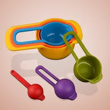 Цвет 6 штук Пластик мерная ложка с измерительной шесть штук набор мерной ложки хлебобулочные измерительный инструмент bakest 9943