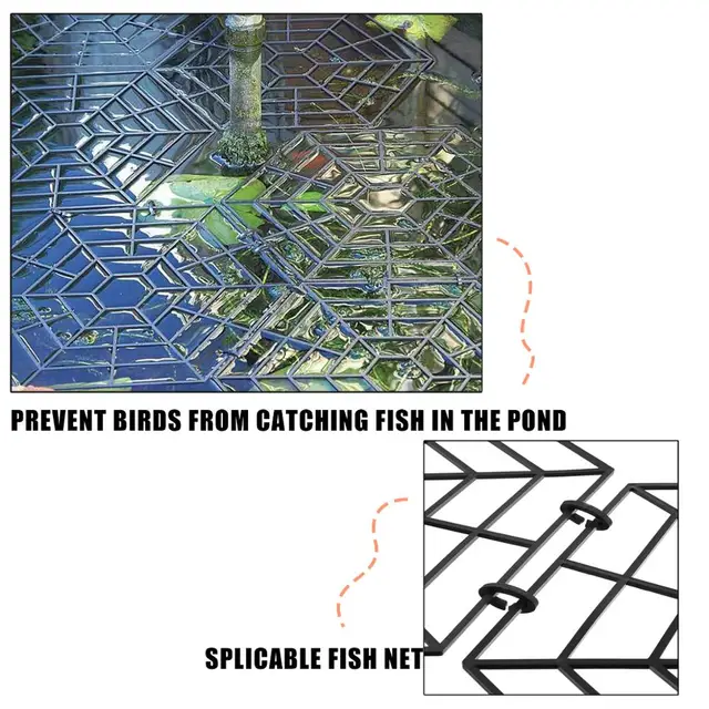 10/20X Lebegő Haltavak Őr Védő Rács Műanyag Heron Elrettentő Háló Fedél - Image 5