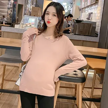 

Autumn and winter new pregnant women bottoming shirt wild set of pregnant women shirt Korean version of pregnant sweater