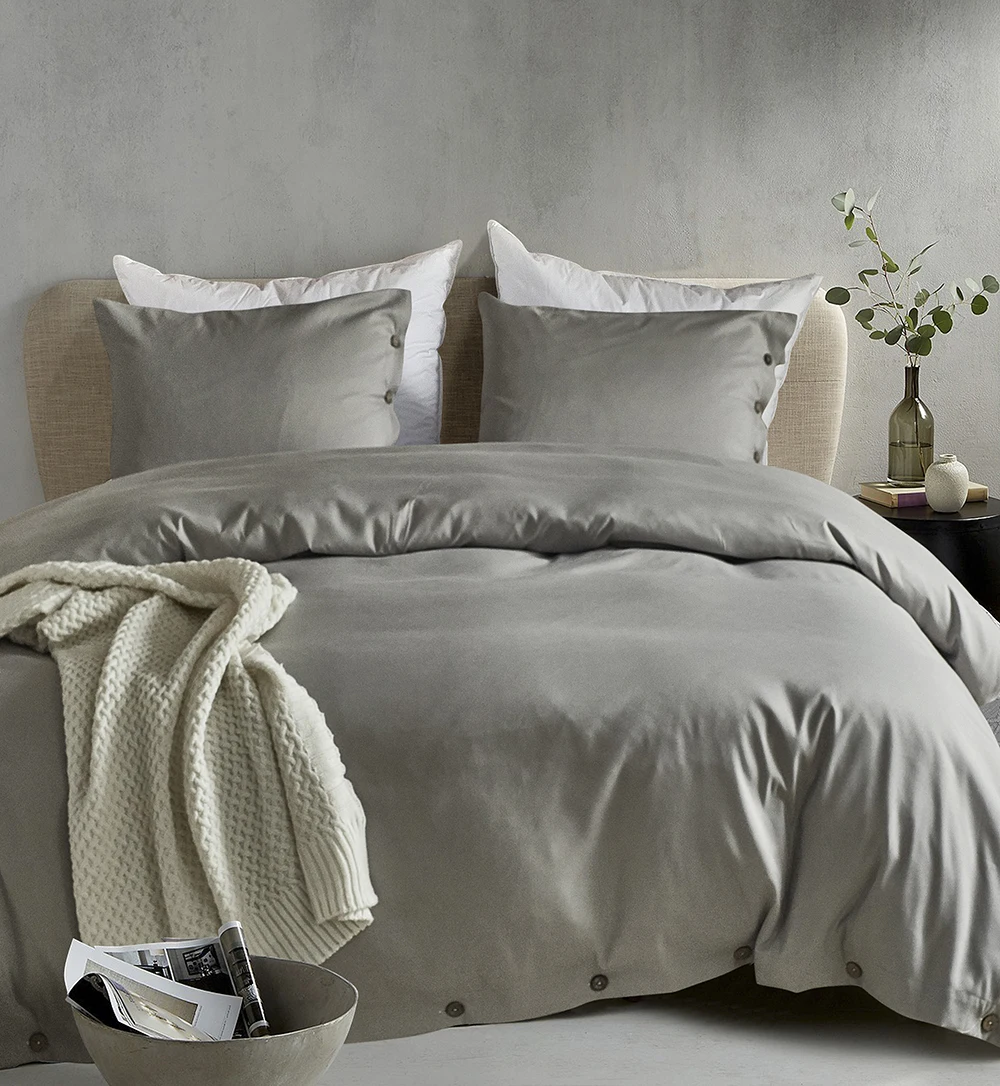 

Best Selling Button Cover Sets Luxury Solid Color Bedding Set 2/3pcs Twin Queen King Comforter Sets