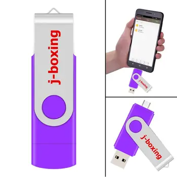 

J-boxing OTG USB Flash 64GB Dual Port Pendrive 64gb Micro USB Flash Drive Swivel Memory Stick for Samsung Huawei Tablet 8 Colors