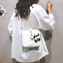Новая сумка на плечо с древним ветром панды, милые сумки через плечо, Холщовая Сумка, сумка-мессенджер, студенческие ретро сумки для покупок
