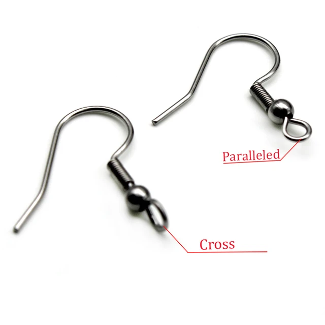 50pcs 316 Stainless Steel Hypoallergenic Earring Hooks Wires