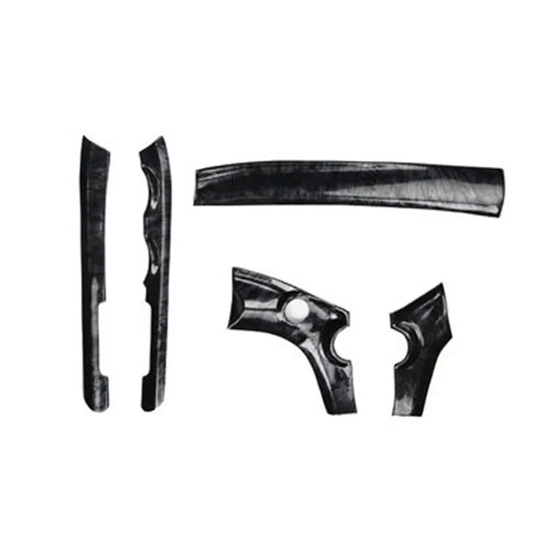 5Pcs/set Car Center Control Gear Box Both Sides Trim Cover Dashboard Co-pilot Decoration Strip For Toyota Highlander