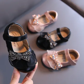 

Autumn Baby Girls Leather Shoes Bow Princess Leather Shoes Dance Shoes 1-3 Years Old Children's Shoes