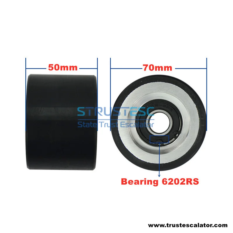 SGM20400  Escalator Aluminum Handrail Support Roller Use for LG-Sigma 70x50x6202RS (3)