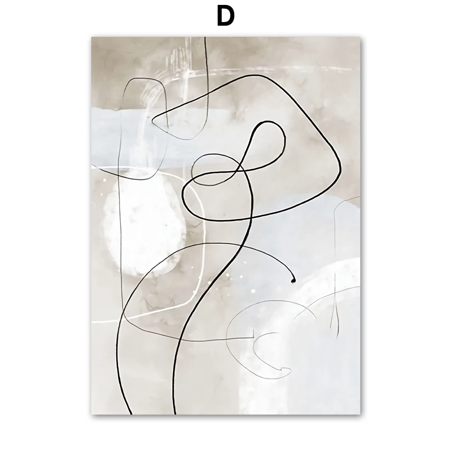 Nordic-Vintage-Poster-Banana-Leaf-Plant-Kiss-Abstract-line-Wall-Art-Print-Canvas-Painting-Wall-Pictures (6)