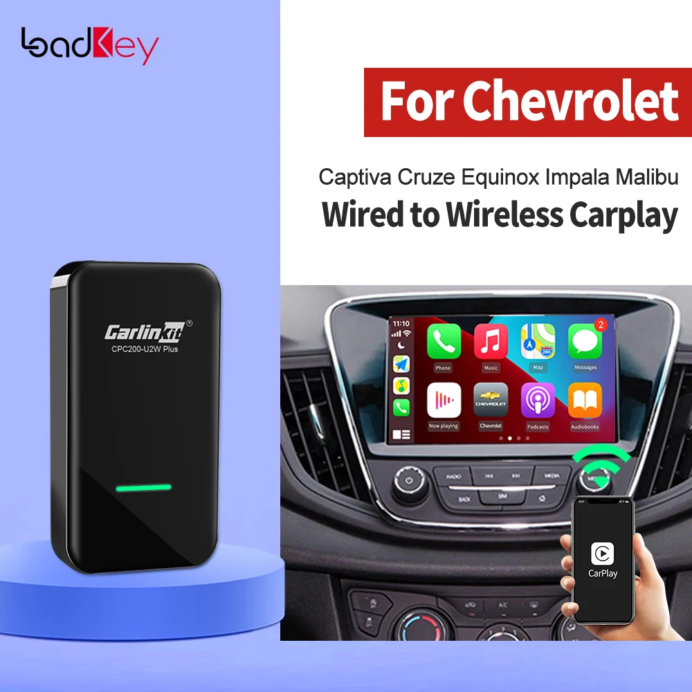 Loadkey &amp Carlinkit 3.0 CarPlay Wireless For Chevrolet Captiva Cruze Bolt Colorado Equinox Impala Malibu Silverado Activator IOS |