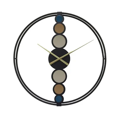 Роскошные креативные золотые большие настенные часы стена в современном минималистическом стиле часы Современный дизайн гостиная скандинавские большие настенные часы декор - Цвет: Черный