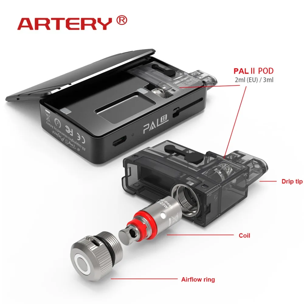 Original Vape Core Artery PAL 2 Coil 0.6ohm Mesh Coil Regular 1ohm HPmesh 0.6ohm HP For PAL 2 Vape Kit E cigarette coil head