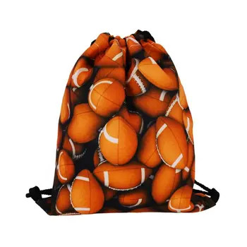 

Rugby Storage Bag Polyester Drawstring Bag Travel Outdoor Sport Gym Backpack XXUF